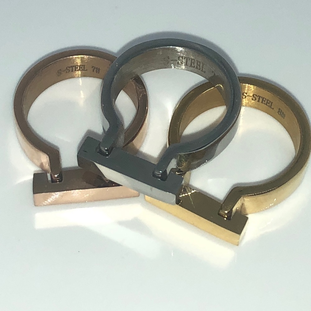 🆕316L Silver,Gold&RoseGold Flat Shackle Horseshoe